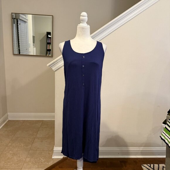 Tahari Easy Jersey Button-Front Tank Dress - Picture 5 of 9